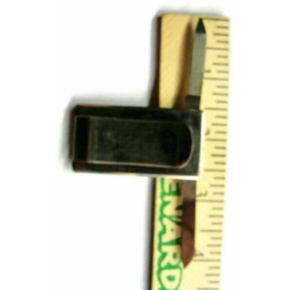 Money Clip Welling Grain Semi Truck Knife Nail File Credit Card Cash Holder Vtg - Picture 2 of 10